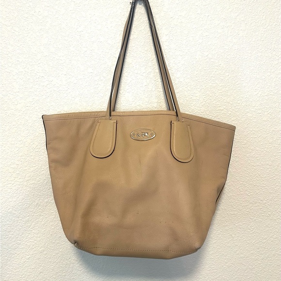 Coach Tan Leather Shoulder Tote - Picture 8 of 8